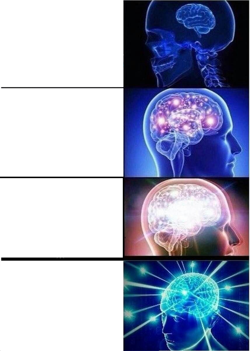 Expanding Brain meme about Dryrobe
